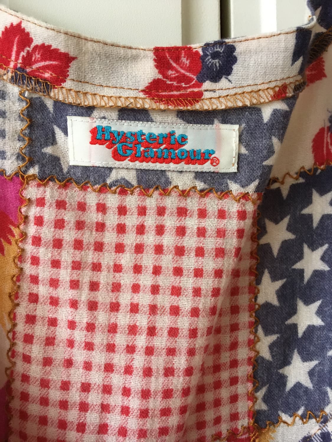 히스테릭 글래머 패치워크 미디 원피스 빈티지 상품이미지4