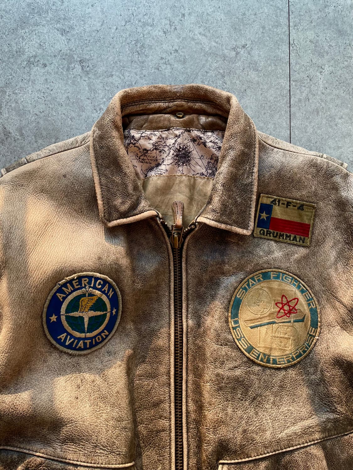 나파소가죽 A2플라이트 자켓 상품이미지3