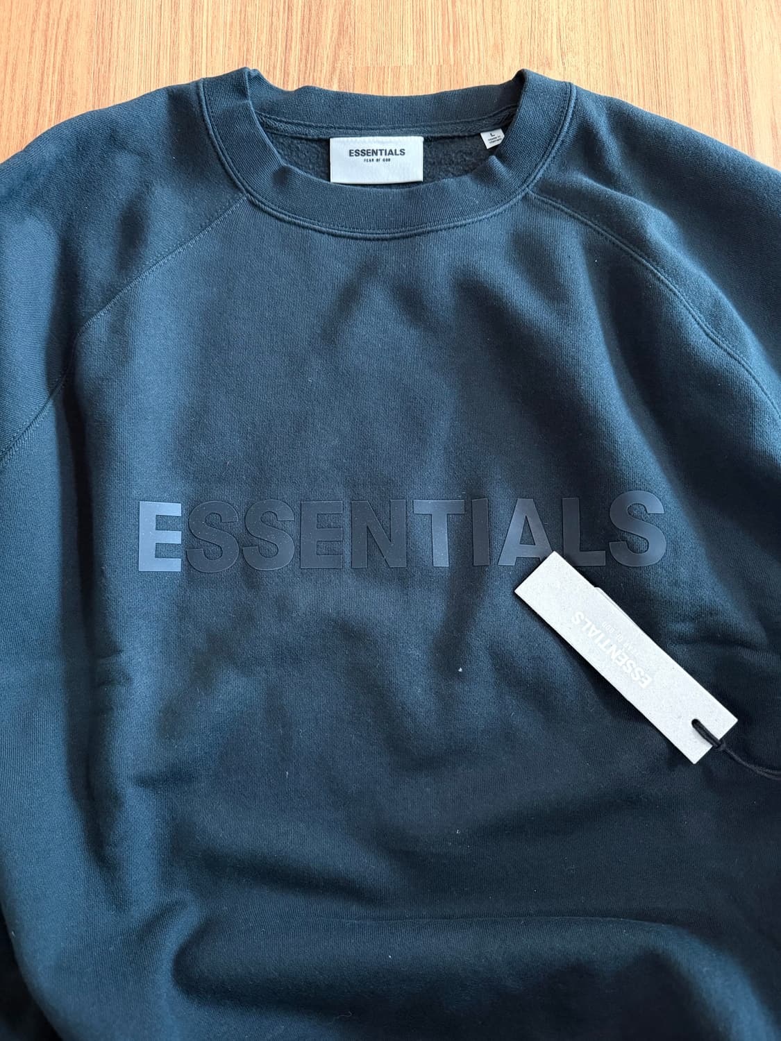 에센셜 풀오버 크루넥 스웻셔츠 블랙 L 상품이미지4