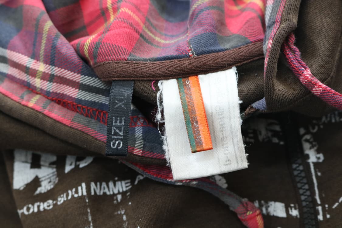 B-ONE-SOUL 비원소울 그래피티 로고 체크 후드 집업 (XL) 상품이미지6