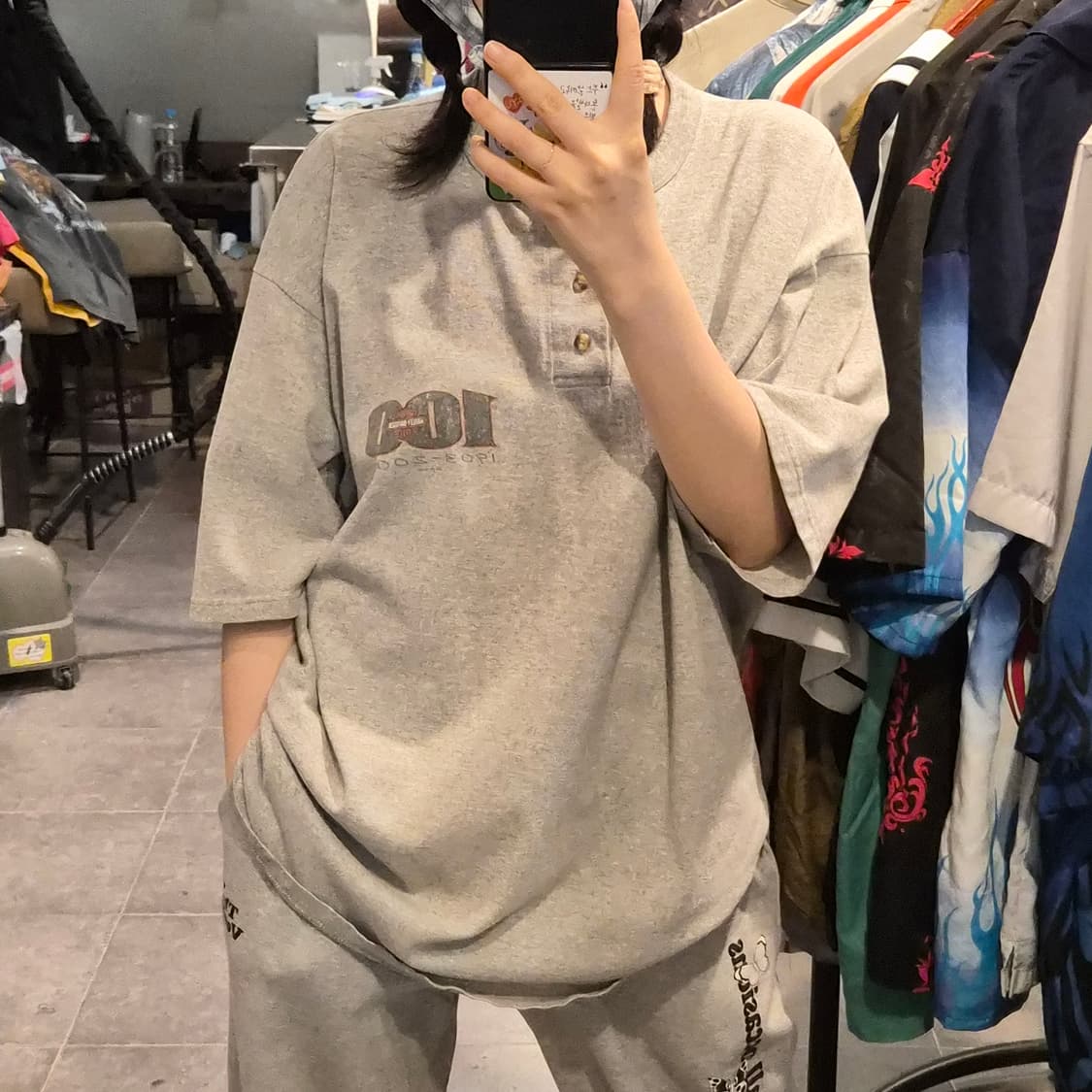 [NO.9] 할리 데이비슨 100주년 반팔 티셔츠 그레이 상품이미지1