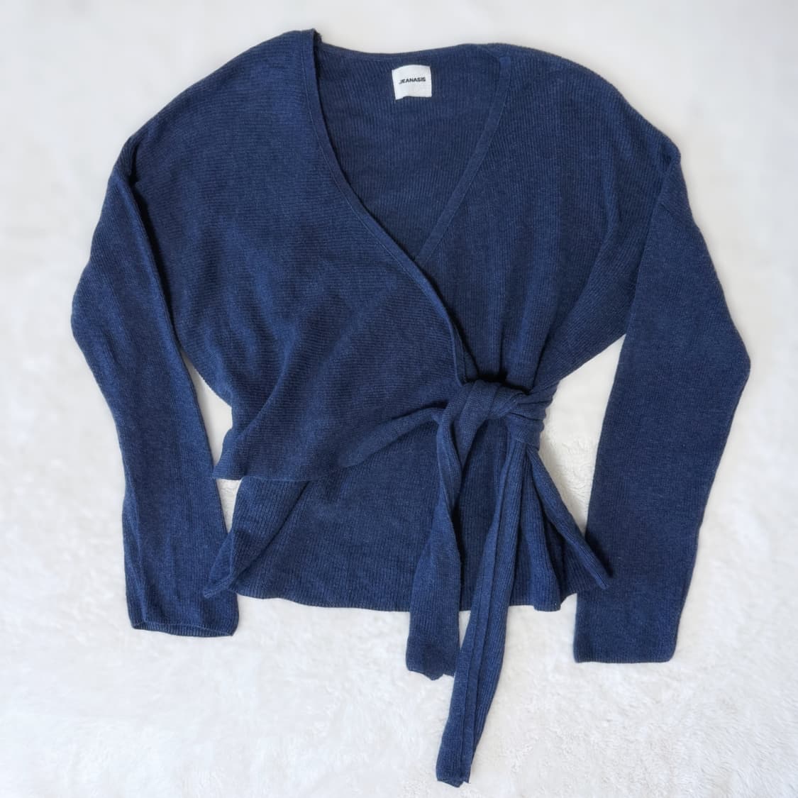 Jeanasis 갸루깔 딱붙 트위스트 가디건  상품이미지1