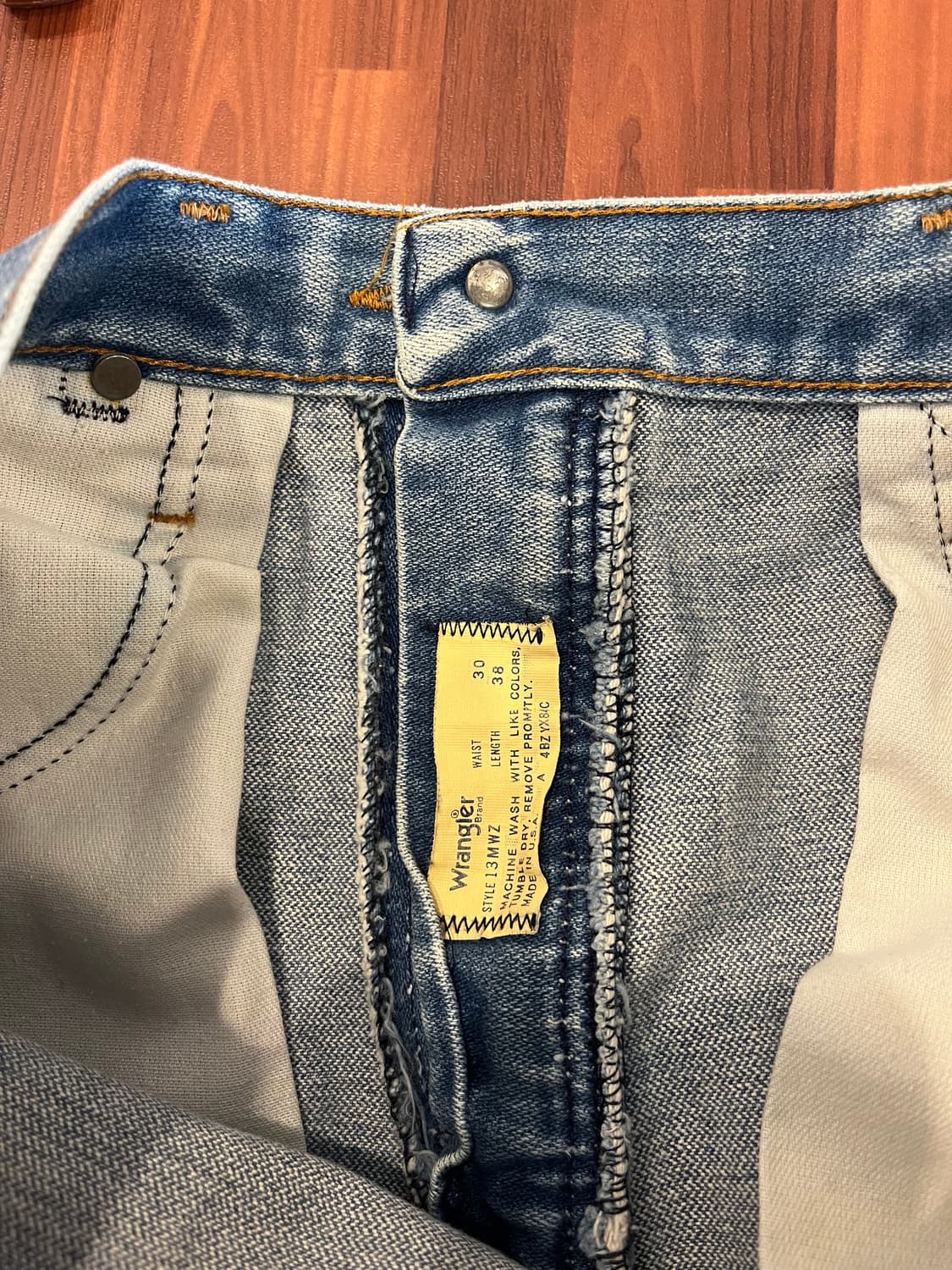 90s Wrangler 랭글러 13MWZ 데님 팬츠 (made USA) 상품이미지10