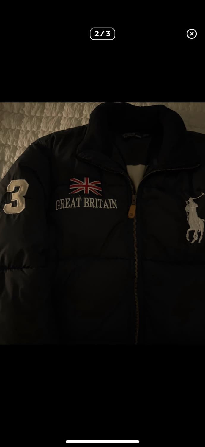 폴로 빅포니 브리튼 패딩 네이비 L 새상품급 상품이미지2