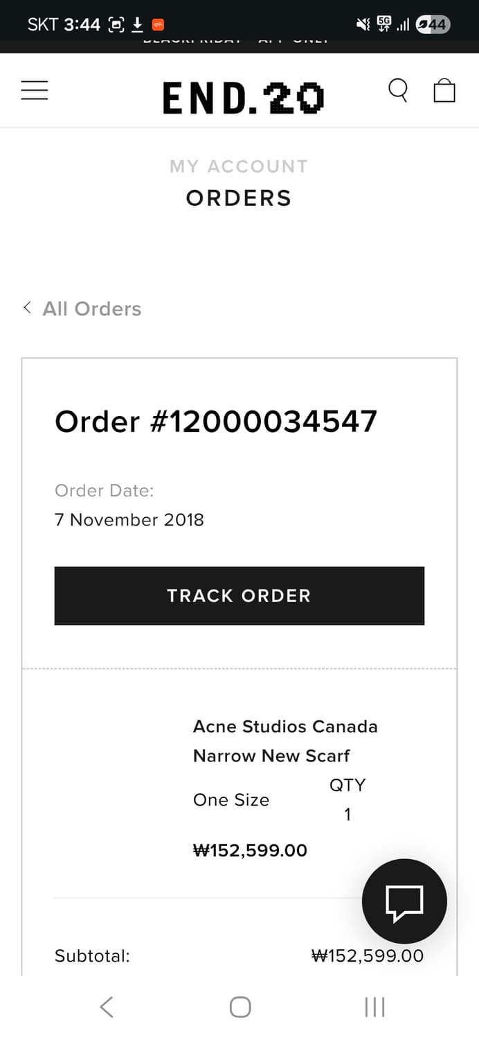 아크네 스튜디오 캐나다 내로우 네이비 머플러 스카프 (사선탭) 상품이미지6