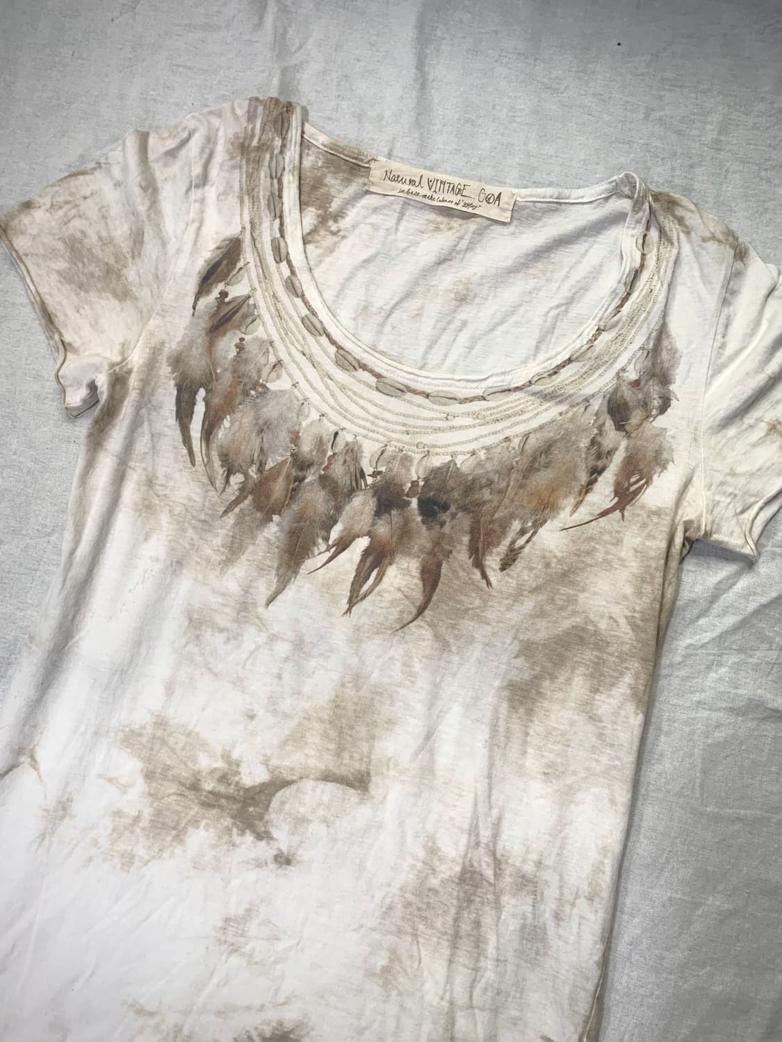 G.O.A feather print t-shirt   상품이미지2