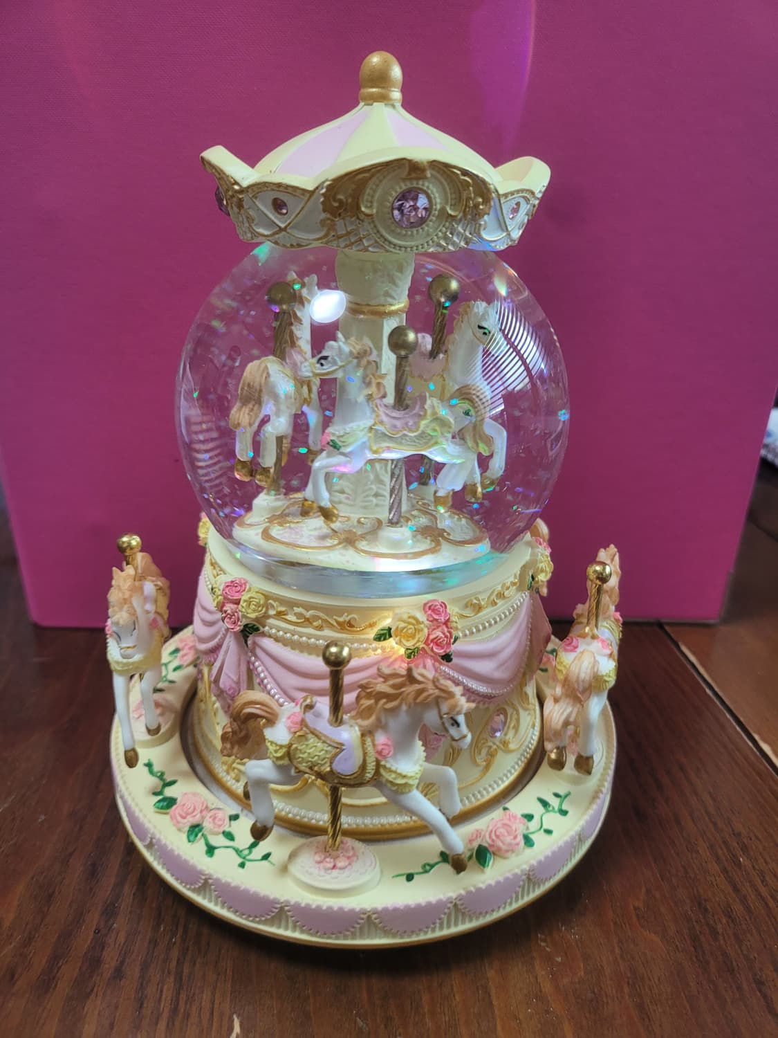 스노우볼 무드등 태엽 천공의성 라퓨타 하울의움직이는성 회전목마 자장가 오 상품이미지4