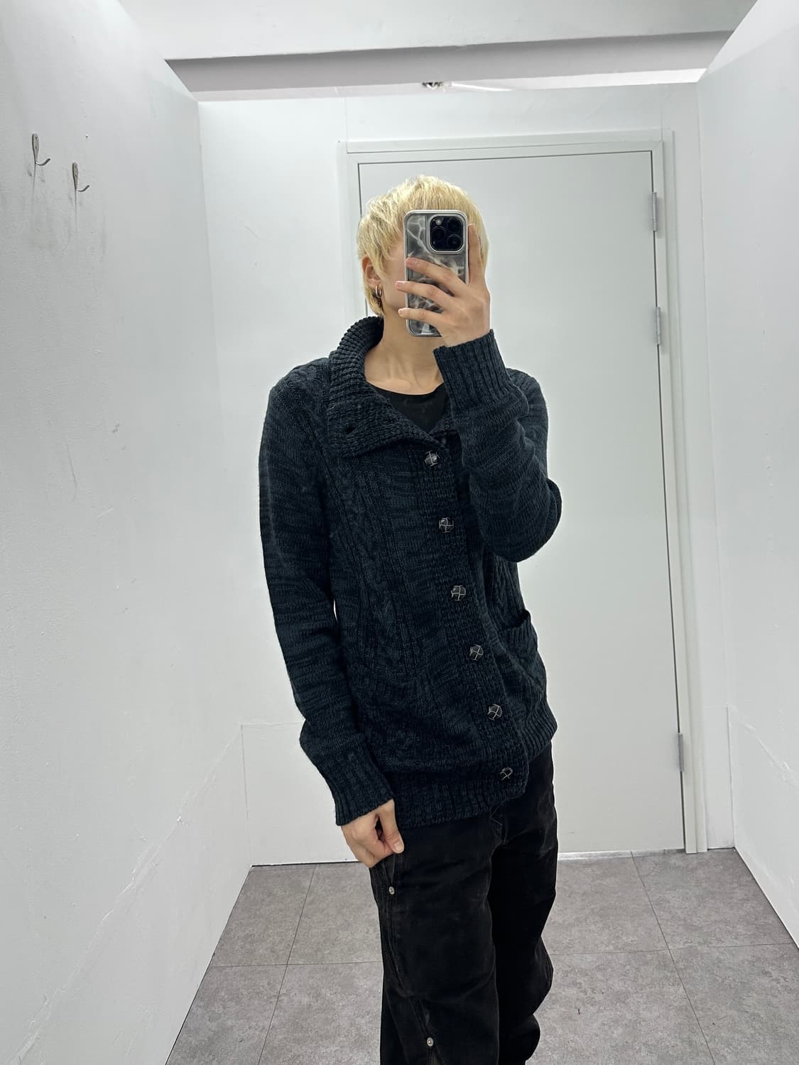 Anti Label high neck button knit jacket 상품이미지3