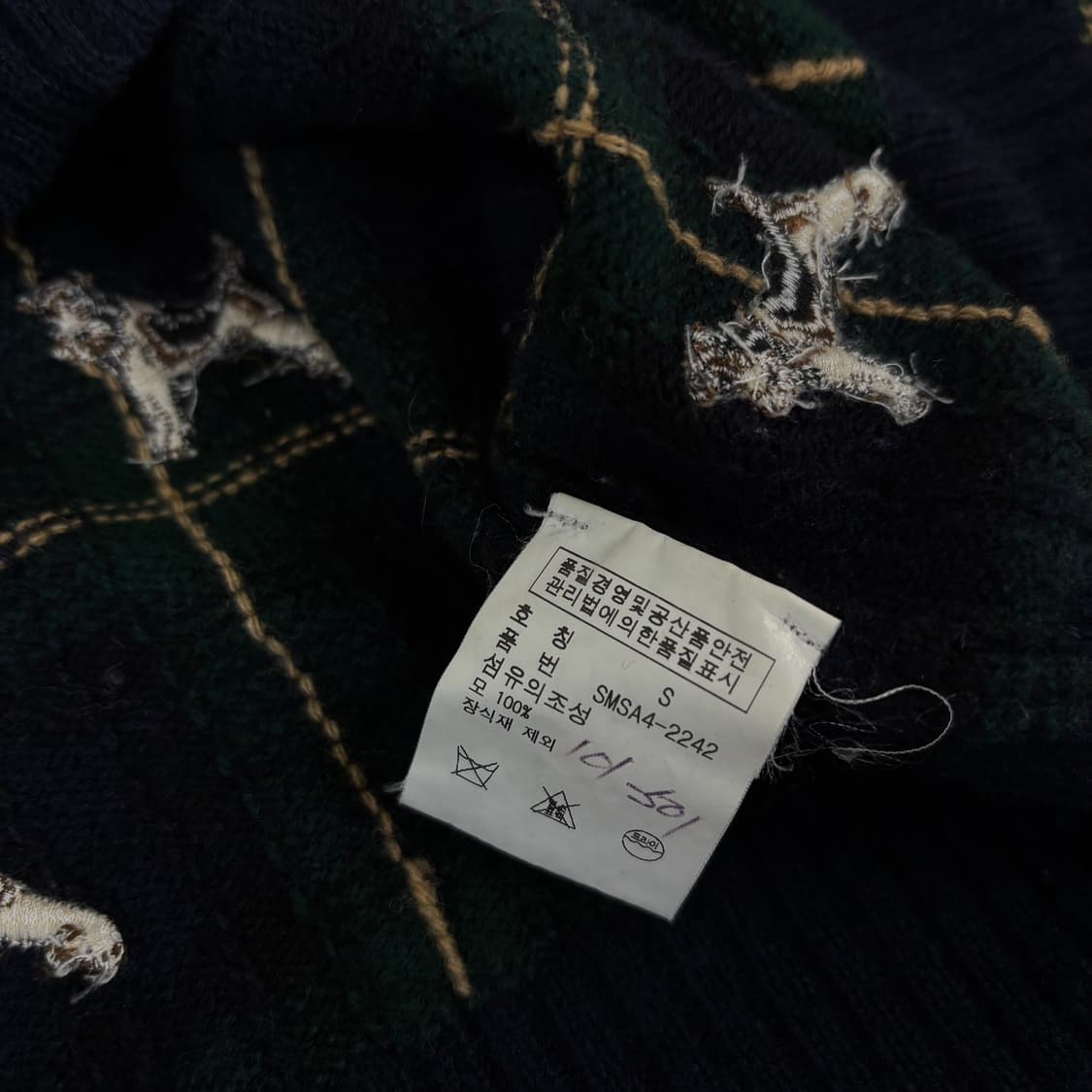 90s 폴로 헌팅독 플레이드 니트  상품이미지8