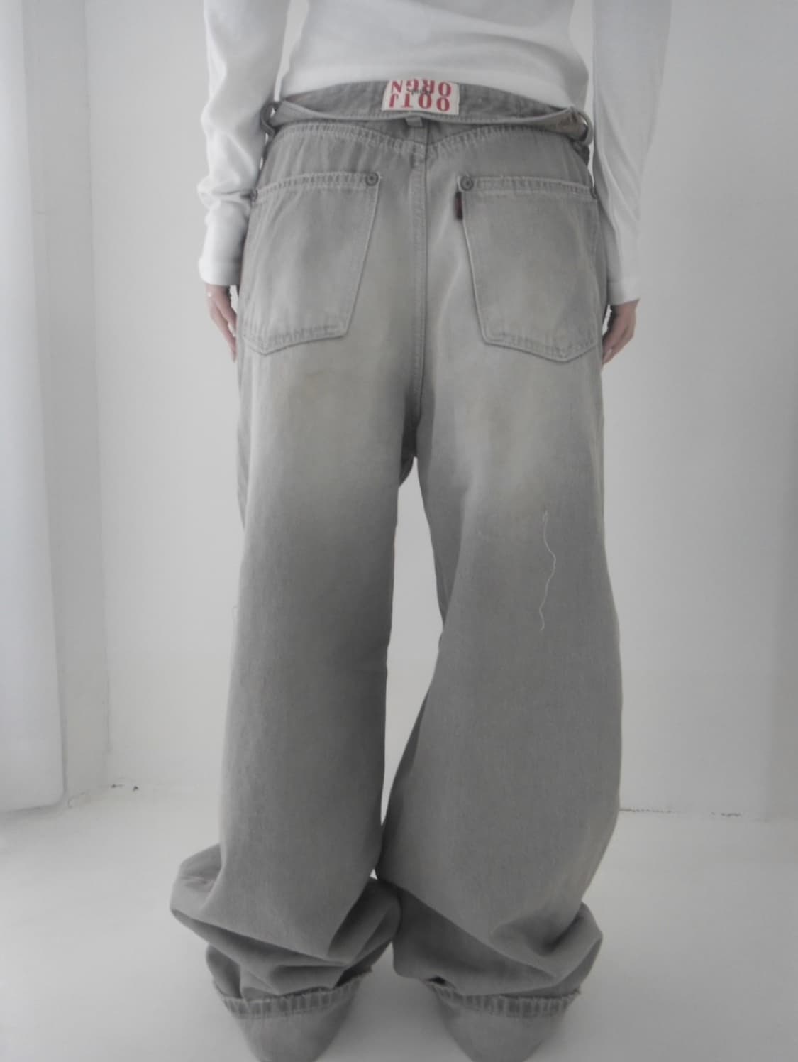 슬립오버 vintage gray denim pants 상품이미지4