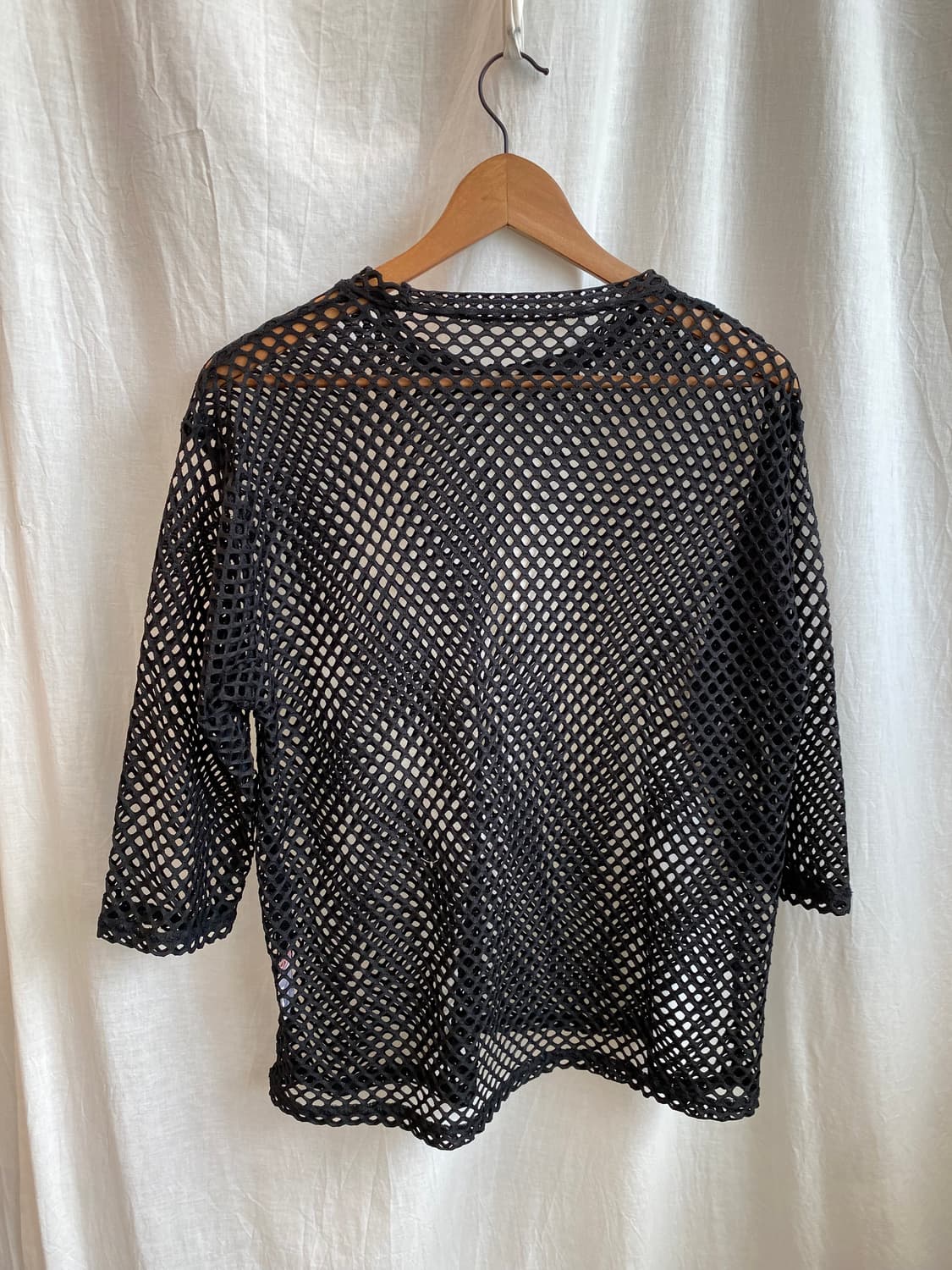 블랙 네트 7부탑(M-L) 상품이미지2