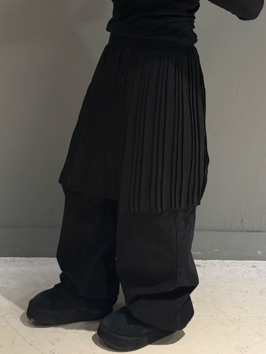 banding point pleats midi skirt 상품이미지3