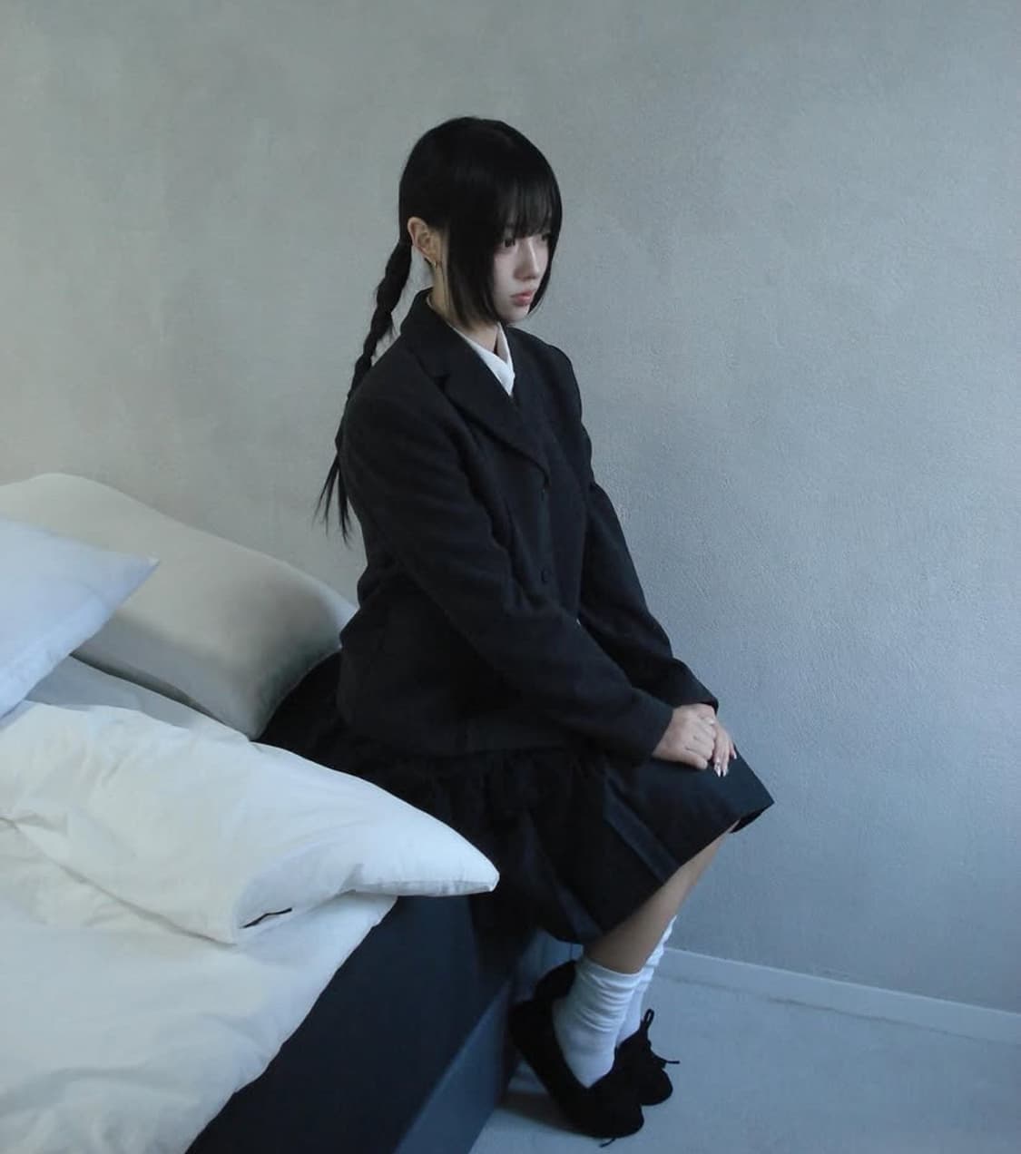 Chemehc 체메씨 보우 자켓 BLACK 상품이미지4