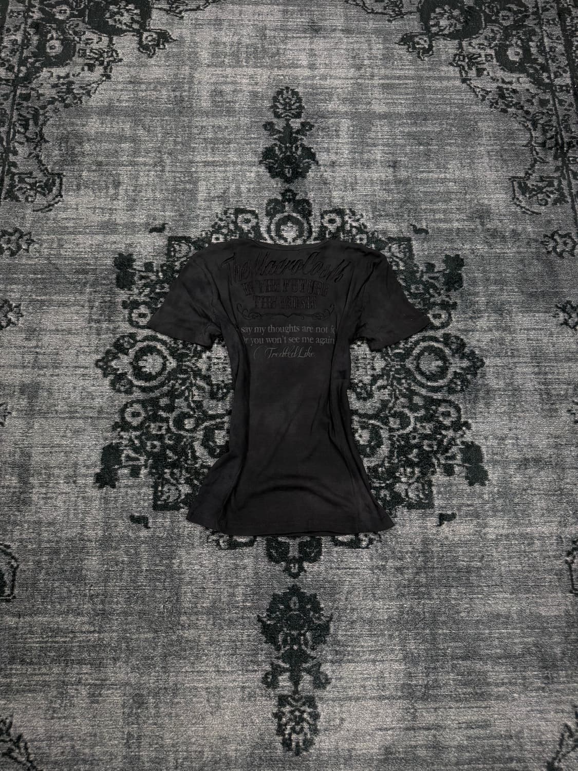 In the attic 00s lettering ribbed t shir 상품이미지6