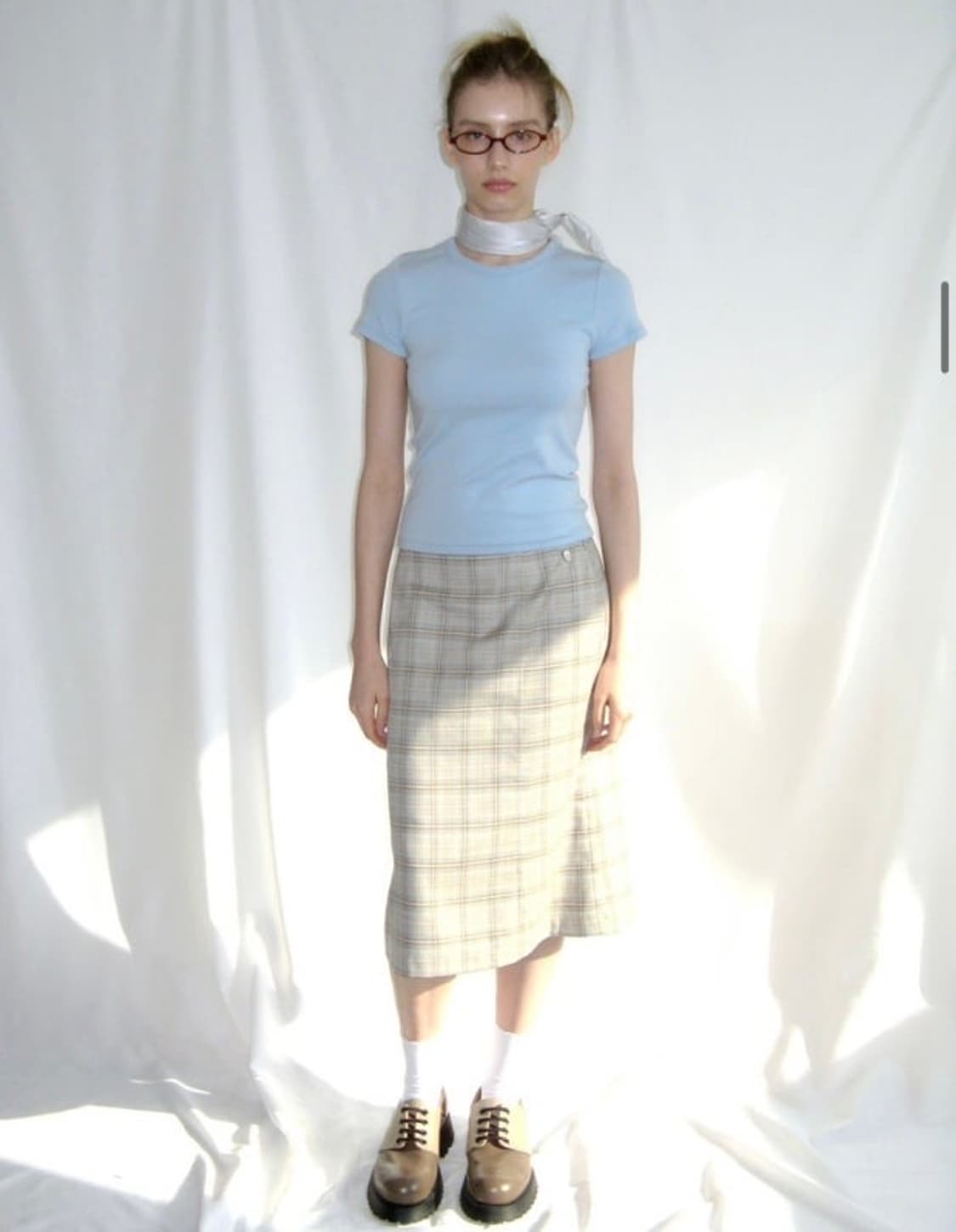 썬번 프로젝트  Moss Low-rise Midi Skirt 상품이미지2