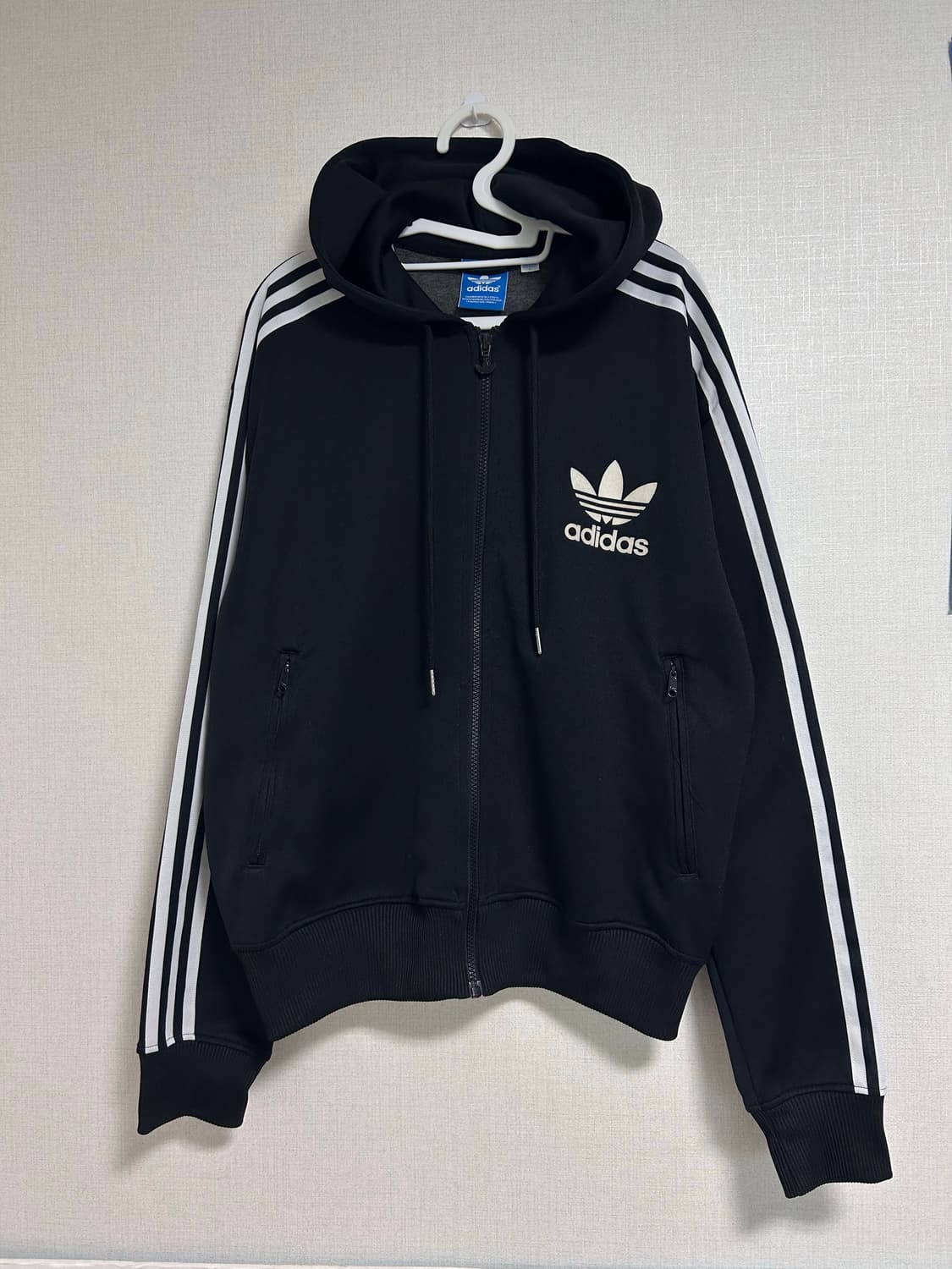 00s 아디다스 플락 후드 집업 져지 블랙 L 상품이미지4