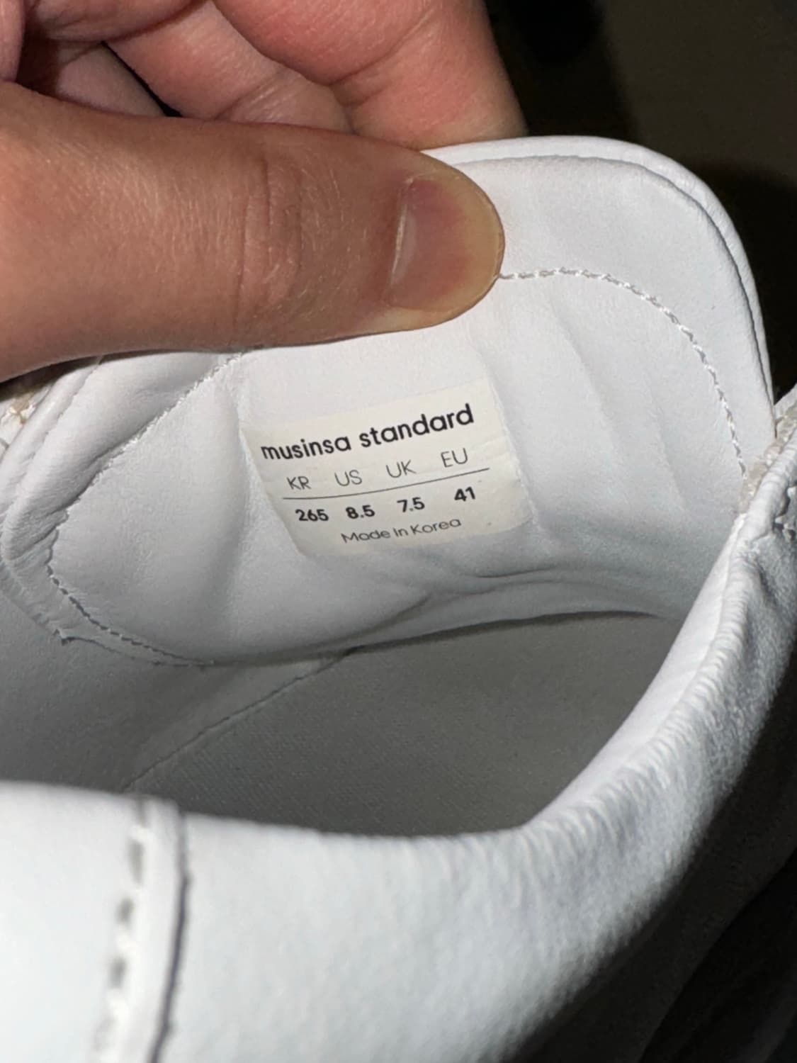 무신사 스탠다드 레더 코트 스니커즈 상품이미지5