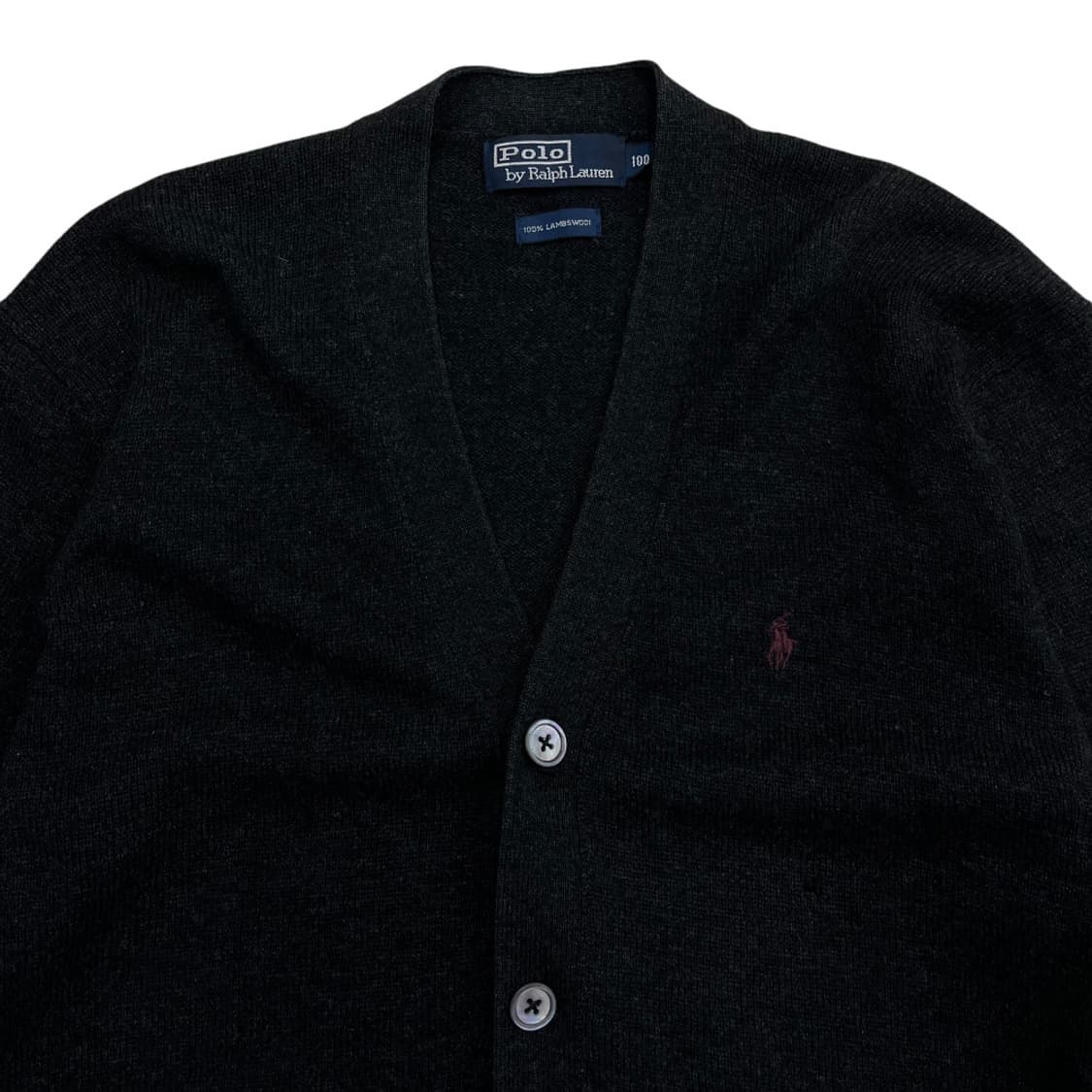 폴로 랄프로렌 버건디포니 차콜 가디건 100 상품이미지4