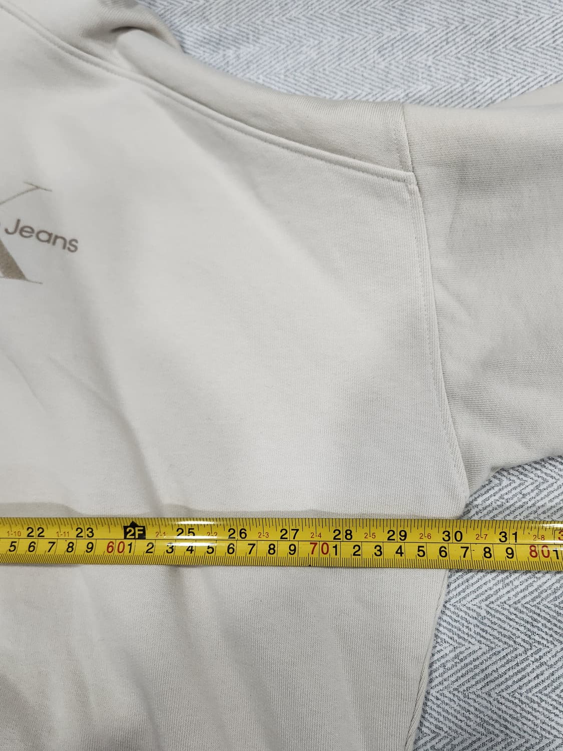 CK 캘빈클라인 오버핏 후드티 아이보리 S 상품이미지8