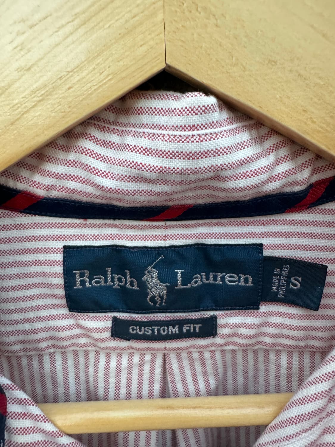 폴로 랄프로렌 빈티지 옥스포드 스트라이프 셔츠 핑크 s 상품이미지4