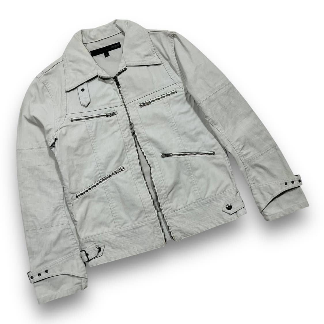SCHLUSSEL white paint two-way jacket 상품이미지3