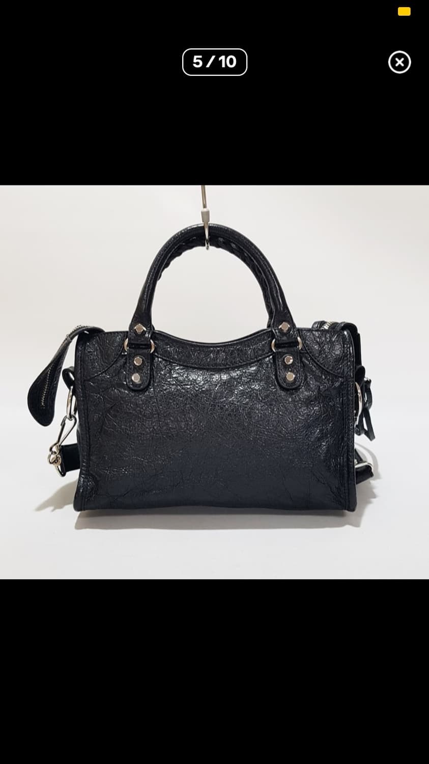 발렌시아가 모터백 미니 은장 블랙 상품이미지3