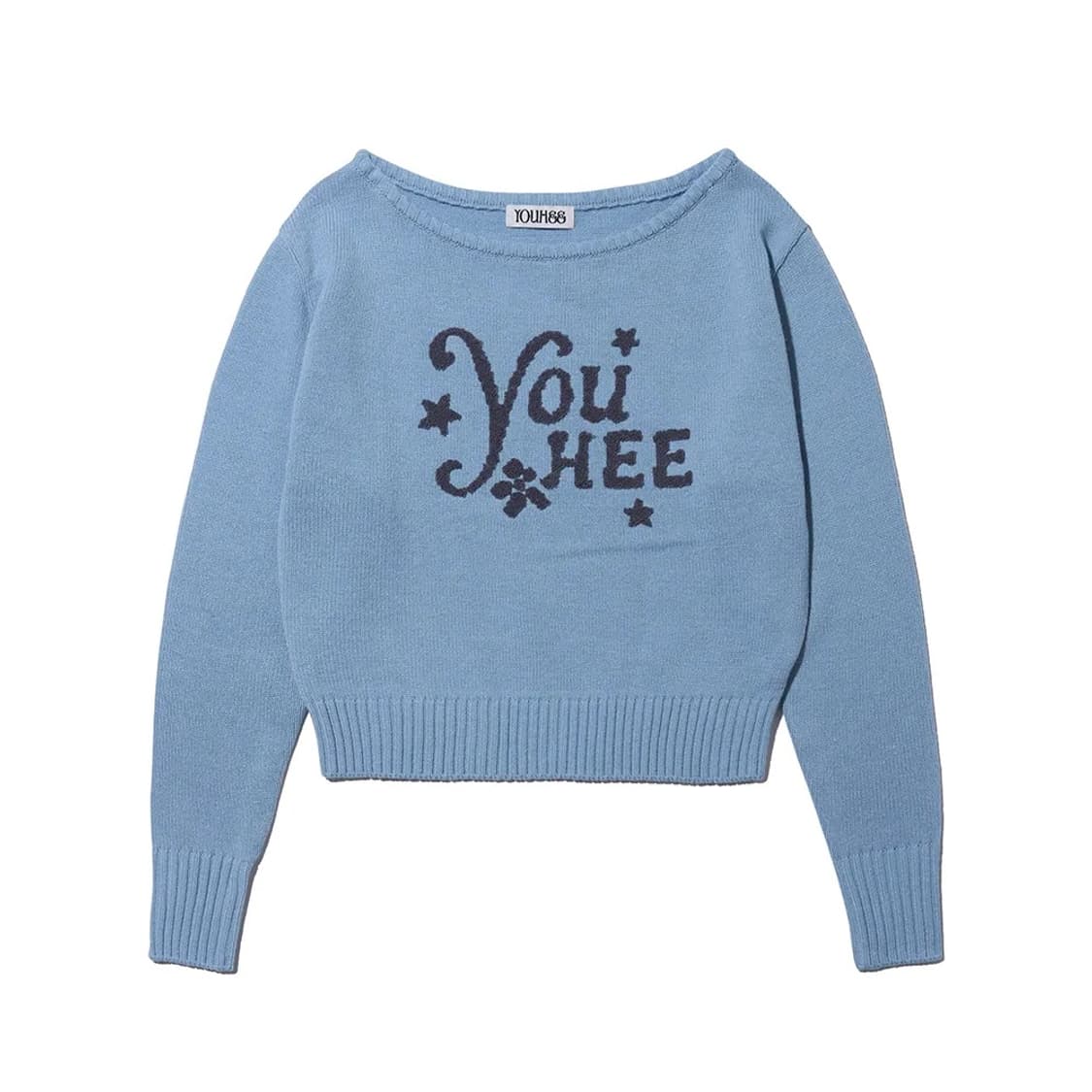 유희 소라색 리브드헴 니트 상품이미지2