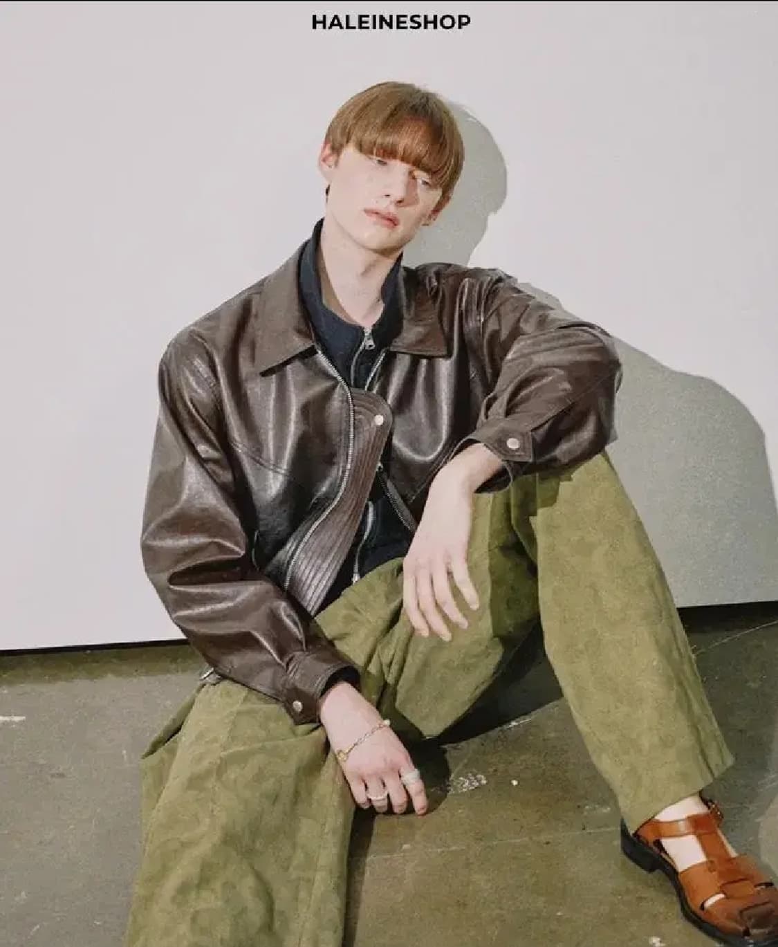 알렌느 레더 자켓 상품이미지1