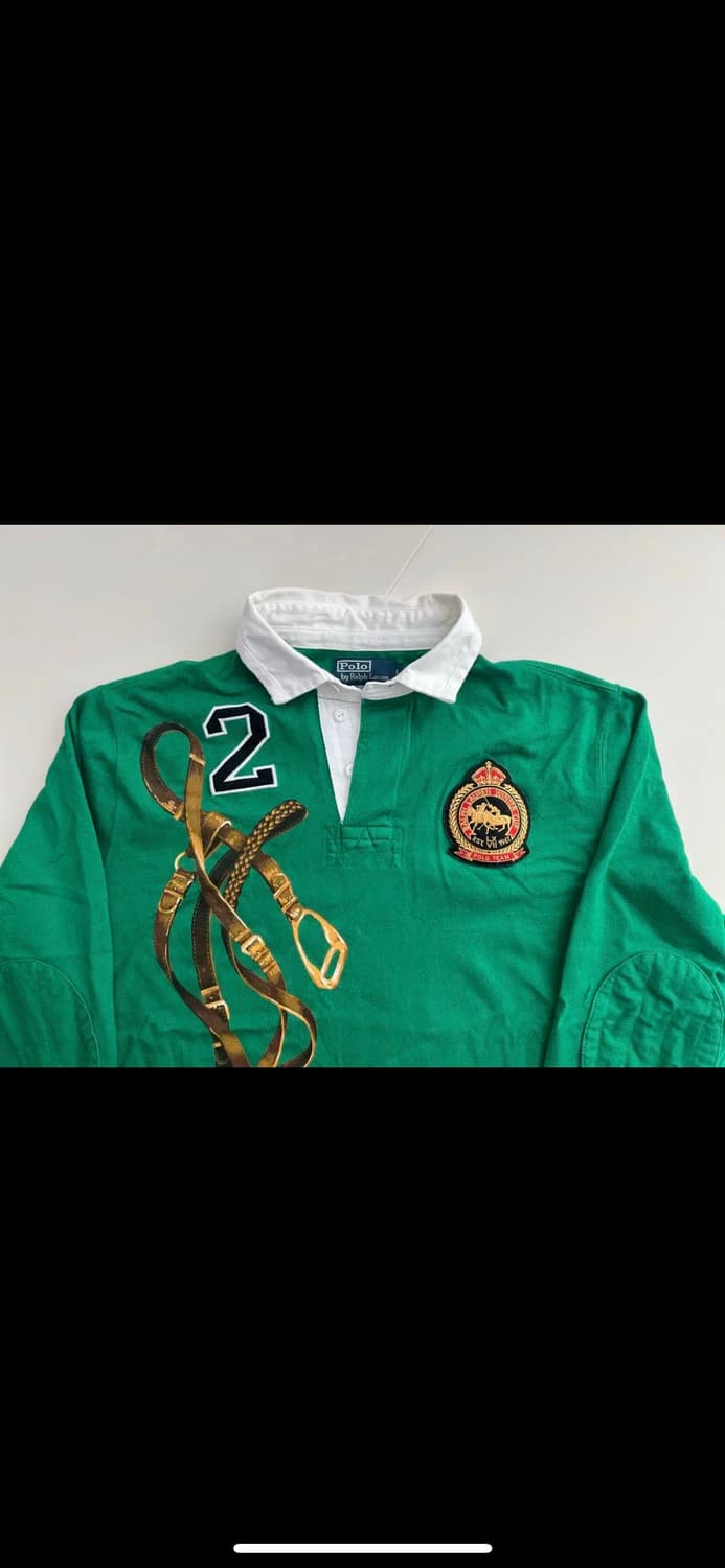 [POLO vintage] 폴로 럭비티셔츠 green L 상품이미지2