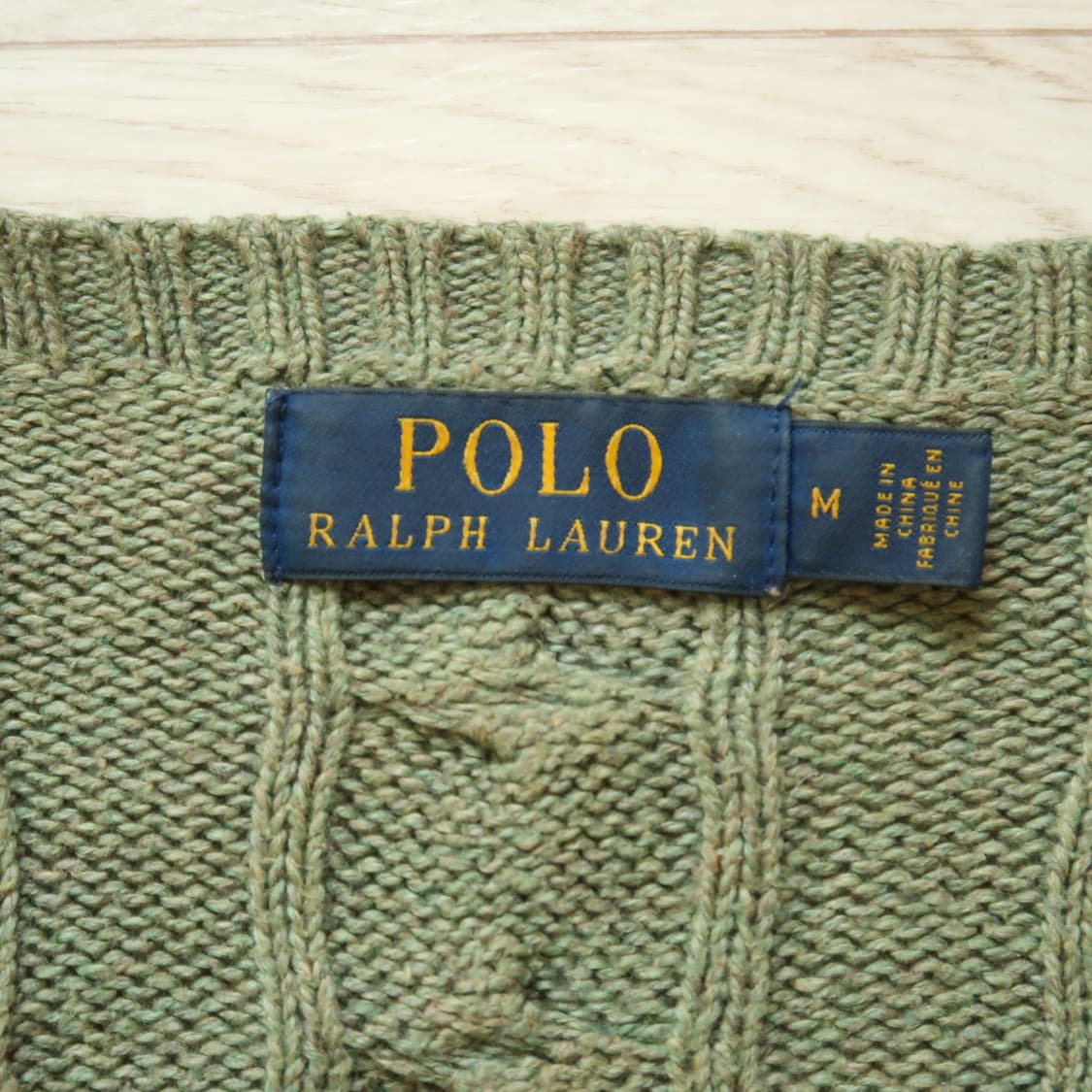 폴로 랄프로렌 올리브 꽈배기 니트 상품이미지3