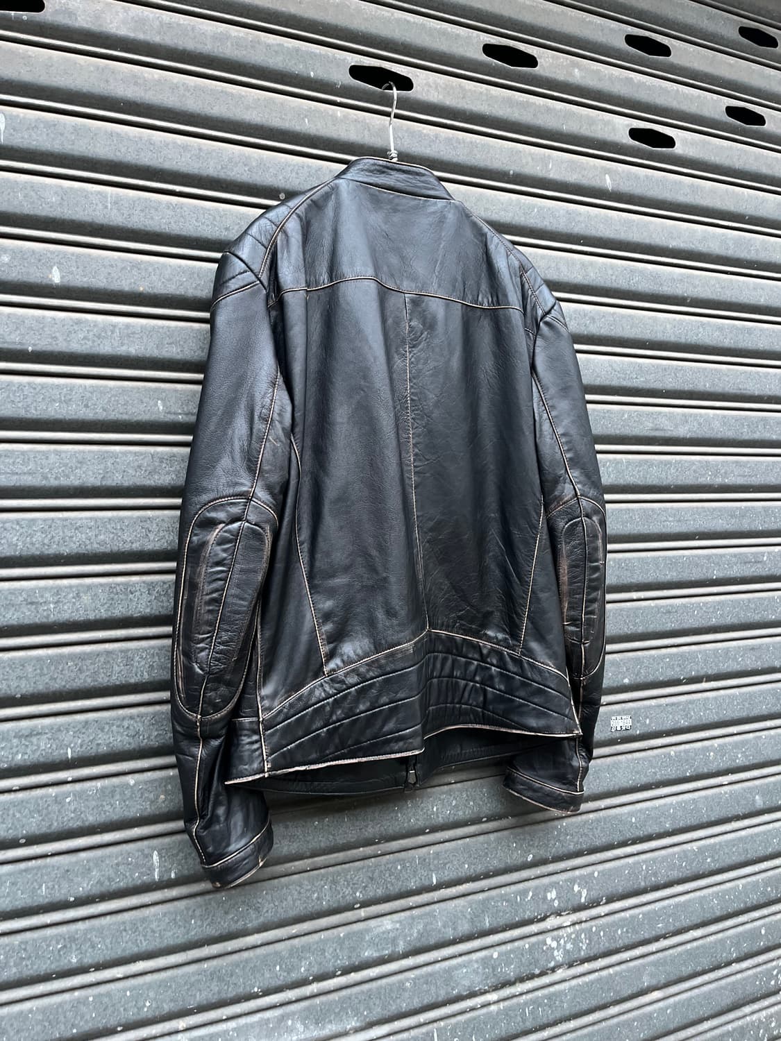 Italy made 리얼 레더 바이커 자켓 상품이미지9