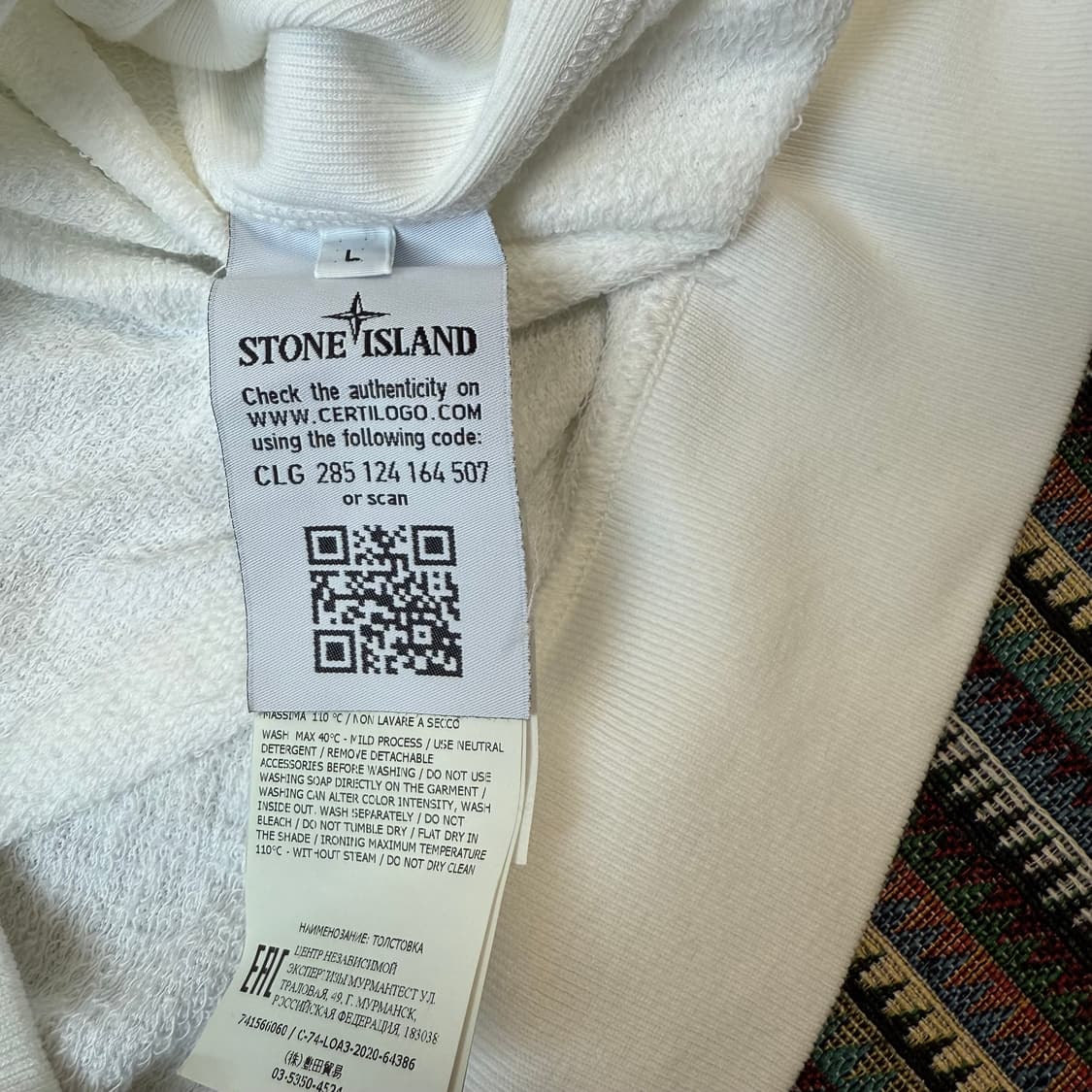 스톤아일랜드 맨투맨 화이트 상품이미지4