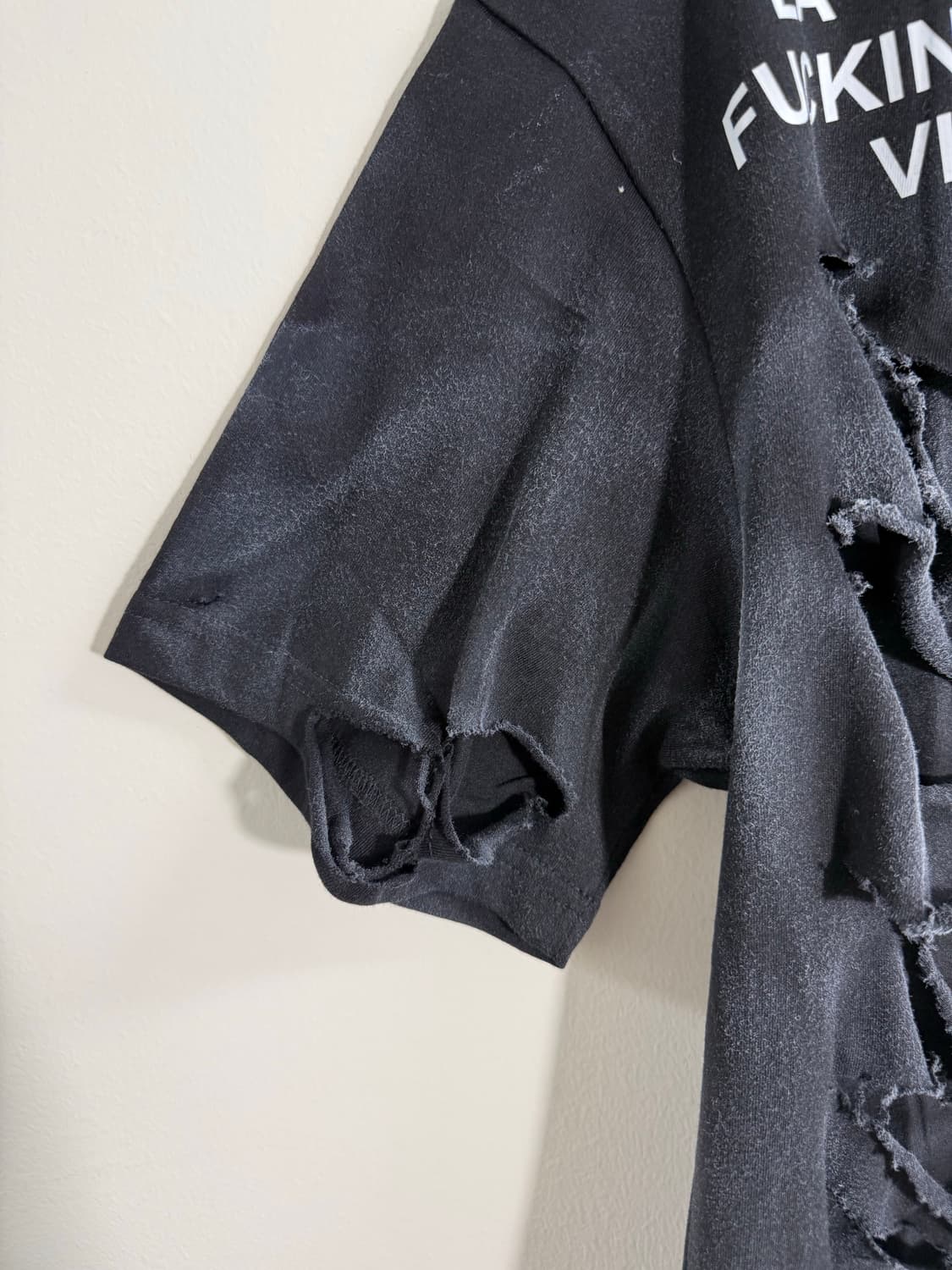 빈티지 무드 스켈레톤 디스트레스드 데미지 반팔   상품이미지3