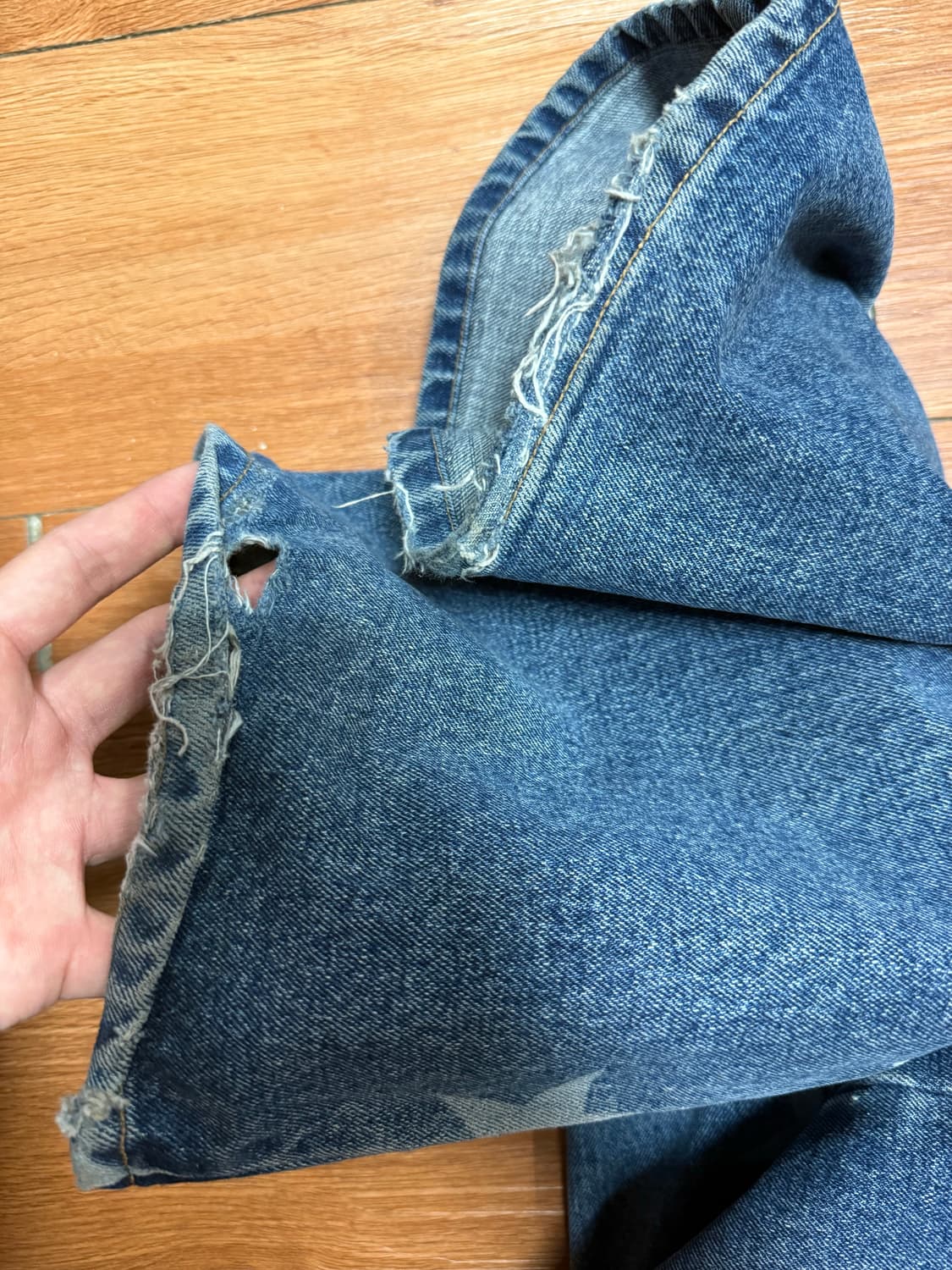 Eerst 별프린트 부츠컷 데님 팬츠 상품이미지3