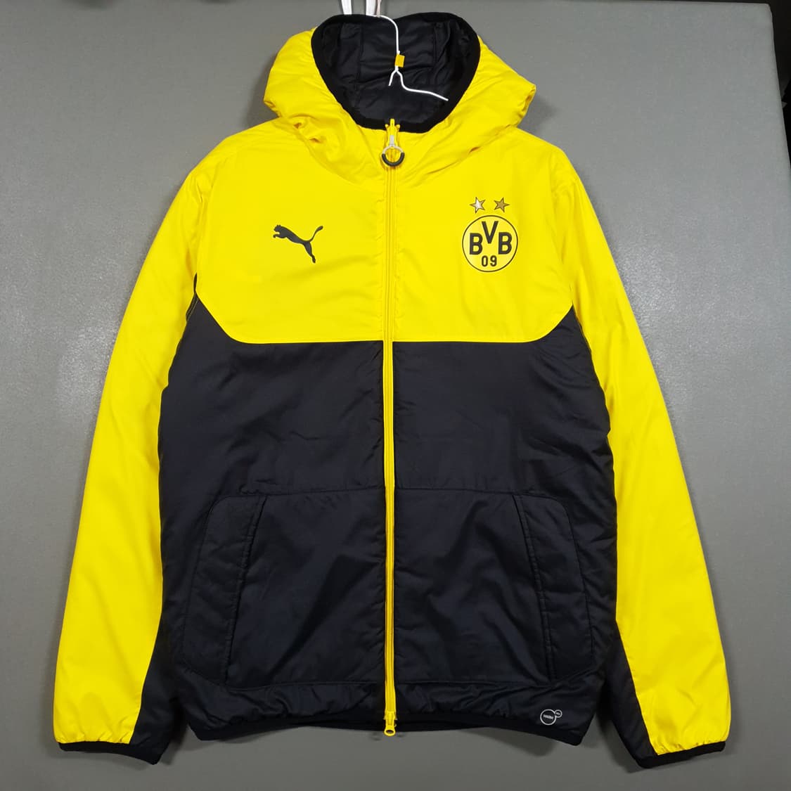 실측 M) 퓨마 도르트문트 리버서블 투웨이 경량 패딩 점퍼 자켓 블록코어 상품이미지3