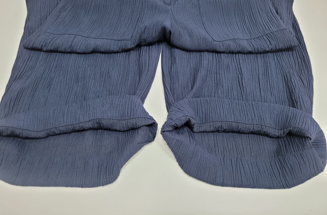 BENETTON 25SS  베네통 레이온 와이드 팬츠 / 여 67 네이비 상품이미지4