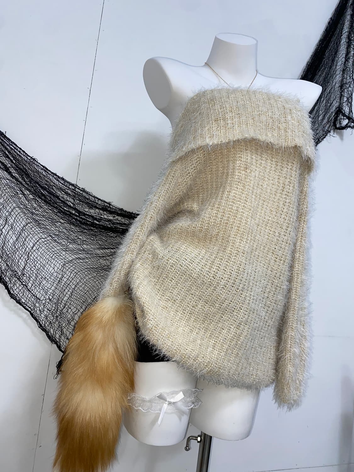 ꒰ঌ 라떼갸루 오프숄더 앙고라 폭닥 니트 ໒꒱ 상품이미지2