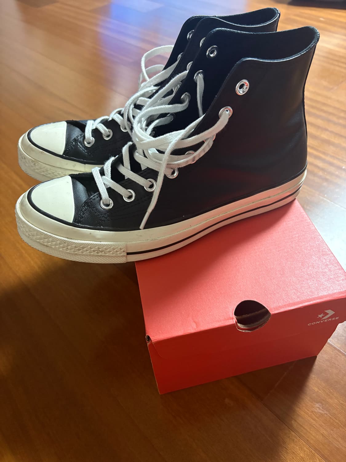 컨버스 척 70 레더 블랙 상품이미지4