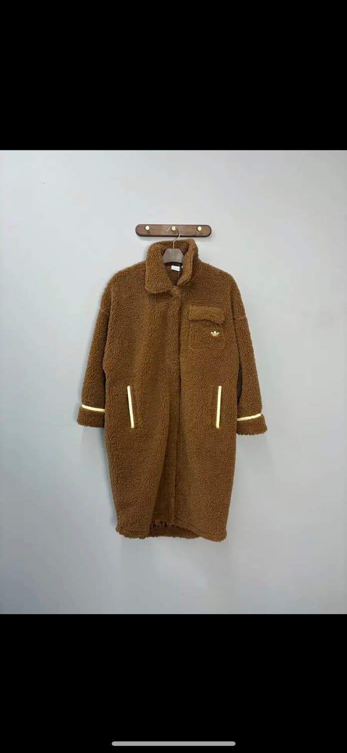 아디다스 쉐르파 브라운 오버핏 뽀글이 점퍼 H1075 상품이미지2