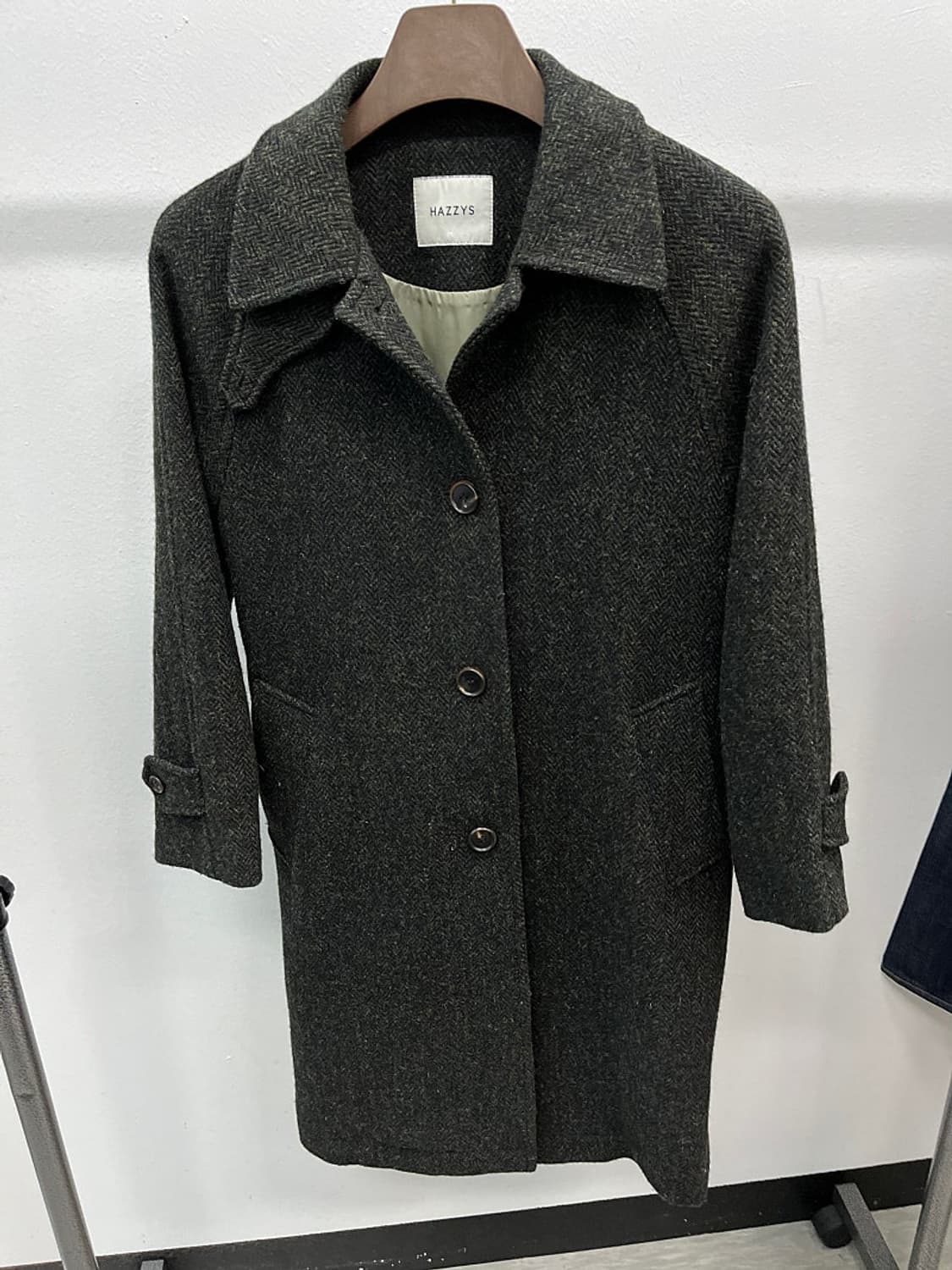 여) 헤지스 해리스 트위드 롱코트  상품이미지5