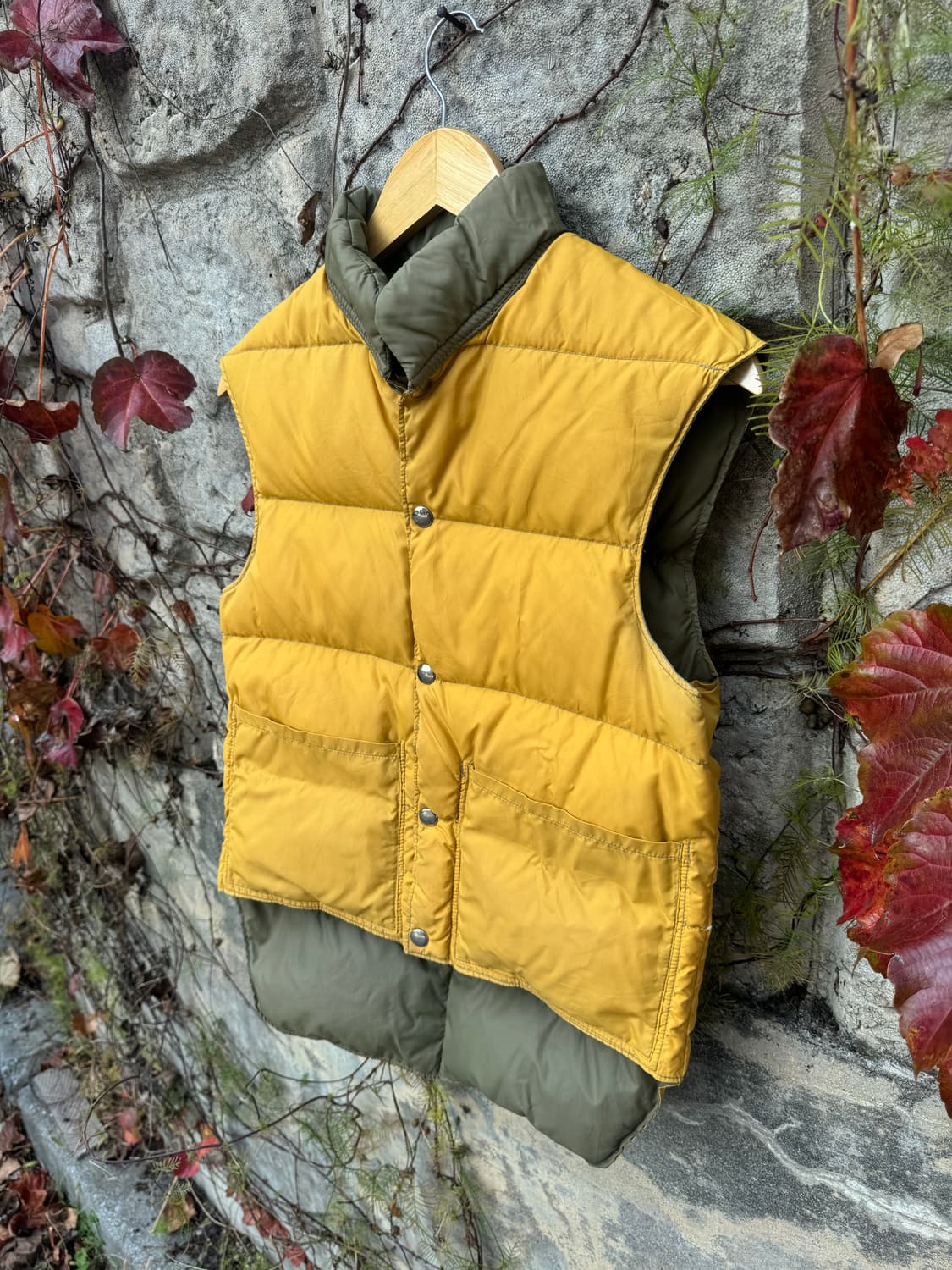 60s~70s comfy 빈티지 리버시블 양면 패딩 베스트 조끼 상품이미지6