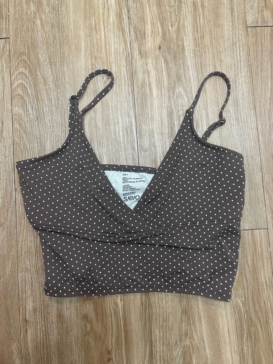 S/e/o 에스이오 DOT TANK TOP BROWN 나시 탑 상품이미지4