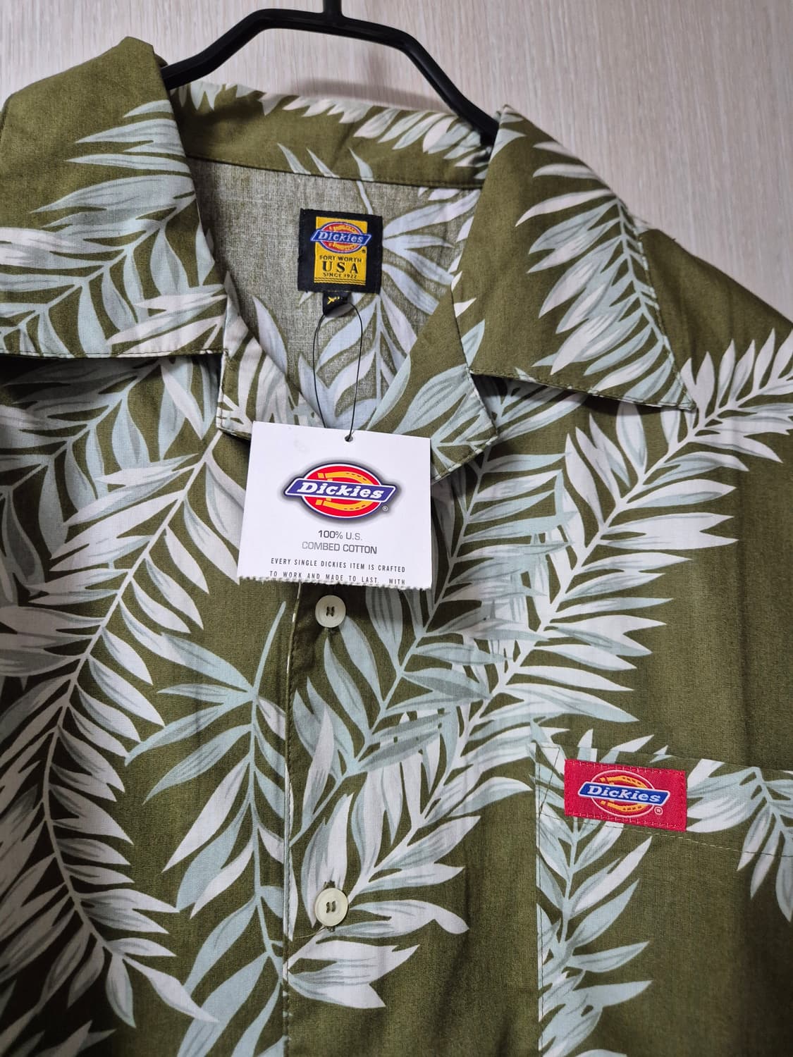 (새제품) 디키즈 USA  하와이안 셔츠 남방 XL 카키 상품이미지2