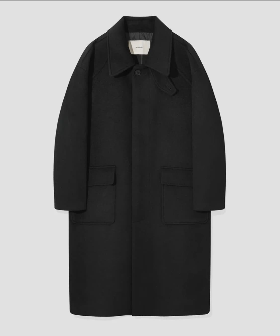 키뮤어 드레이프 울 캐시미어 블렌드 발마칸 코트 L 상품이미지1