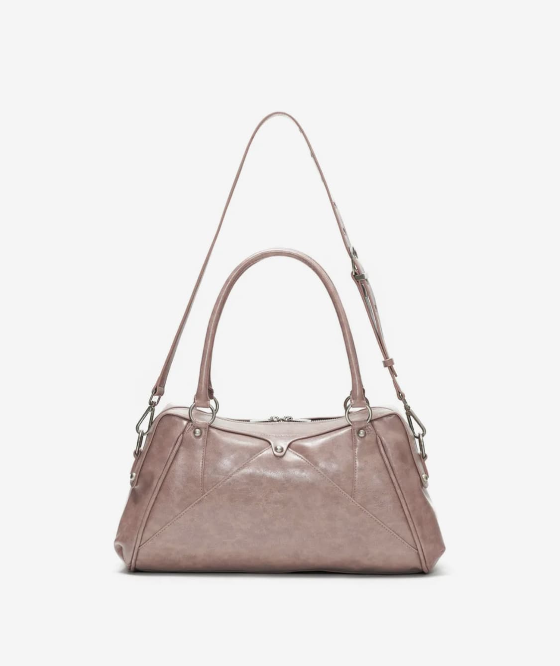 썬번 프로젝트 Faux Leather M.O.S Bag, PINK 상품이미지4
