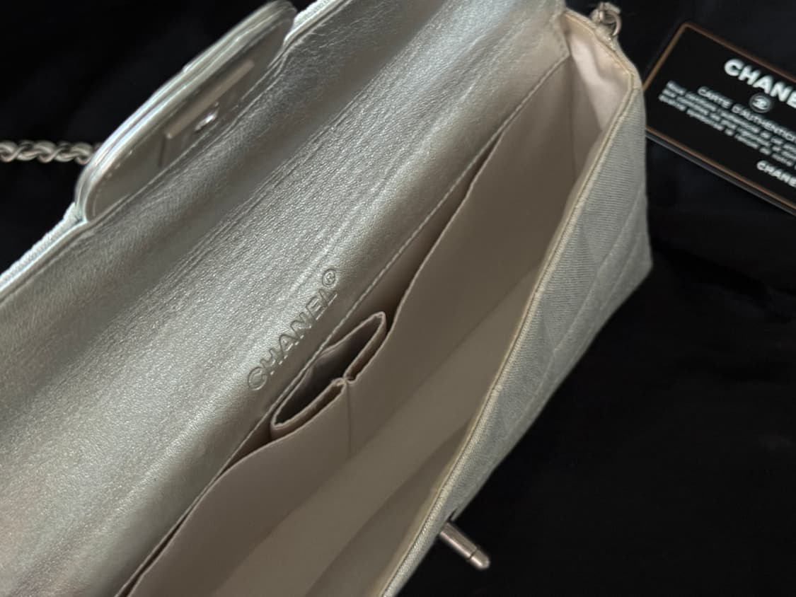 샤넬 CC 초코바 바게트 트래블 체인 숄더백 실버 상품이미지6