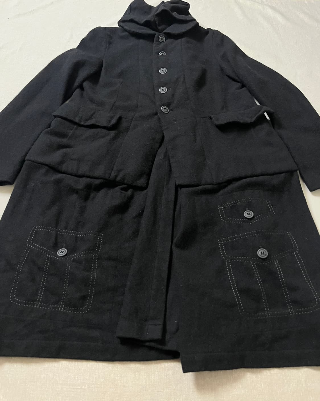 꼼데가르송 레이어드 도킹 코트 comme des garcons black 상품이미지4