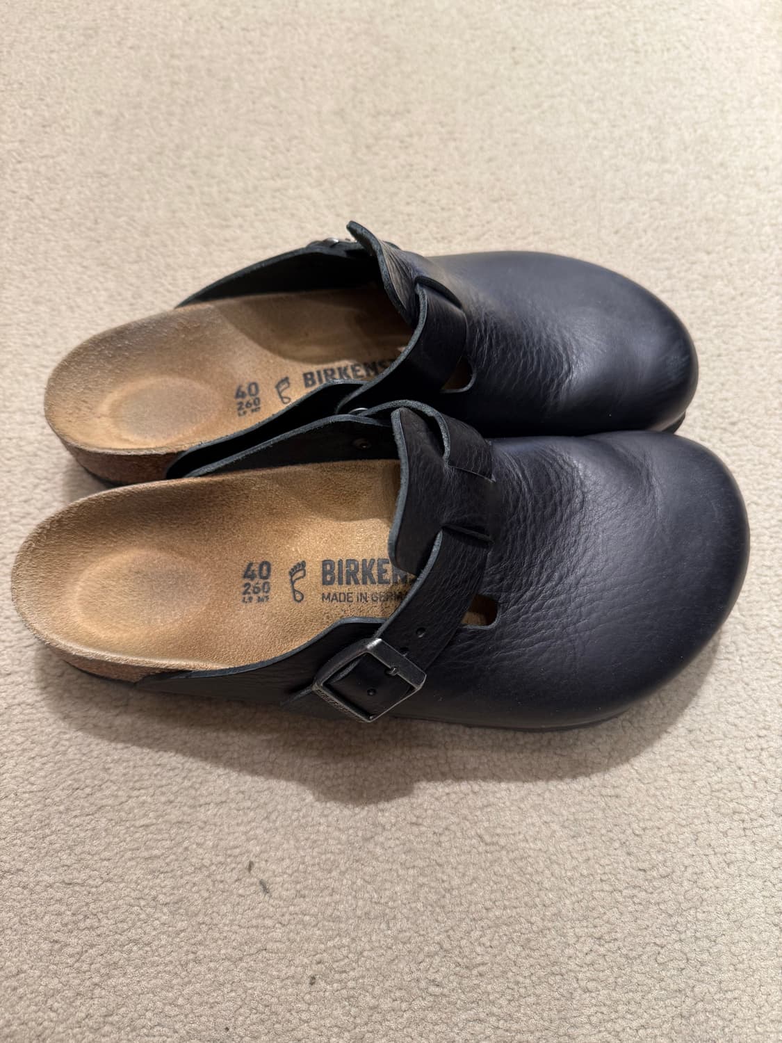 버켄스탁 보스턴 레더 블랙 레귤러 260(40) 상품이미지4