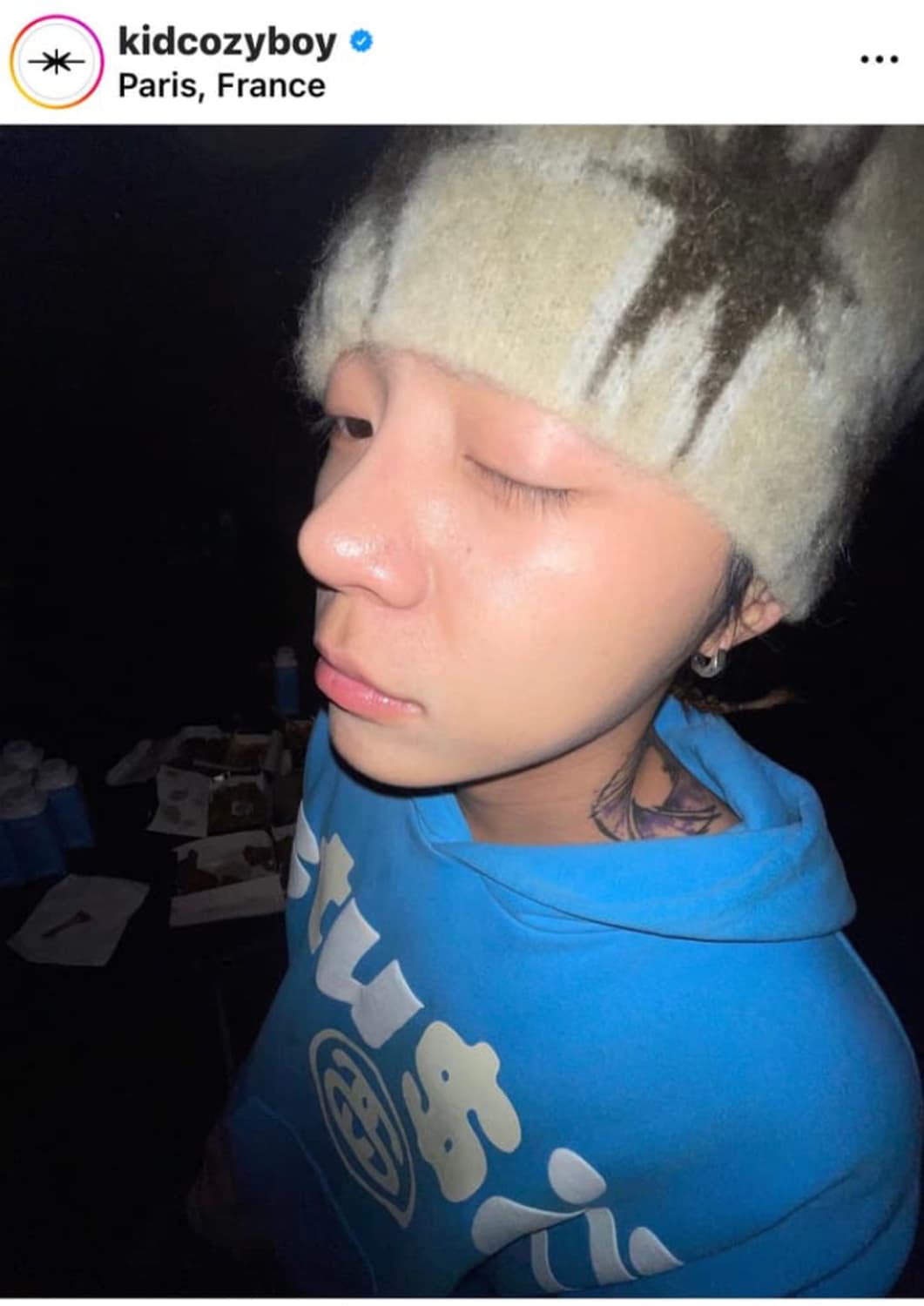 스투시 x CPFM 8볼 피그먼트 다이드 후드 블루 상품이미지6