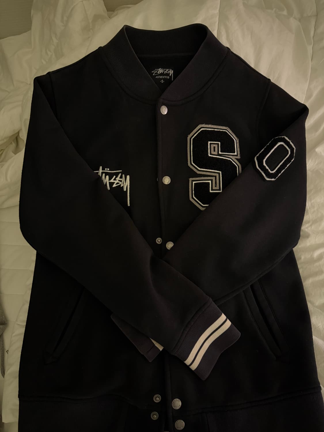 Stussy 스투시 블랙 스타디움 자켓 상품이미지1